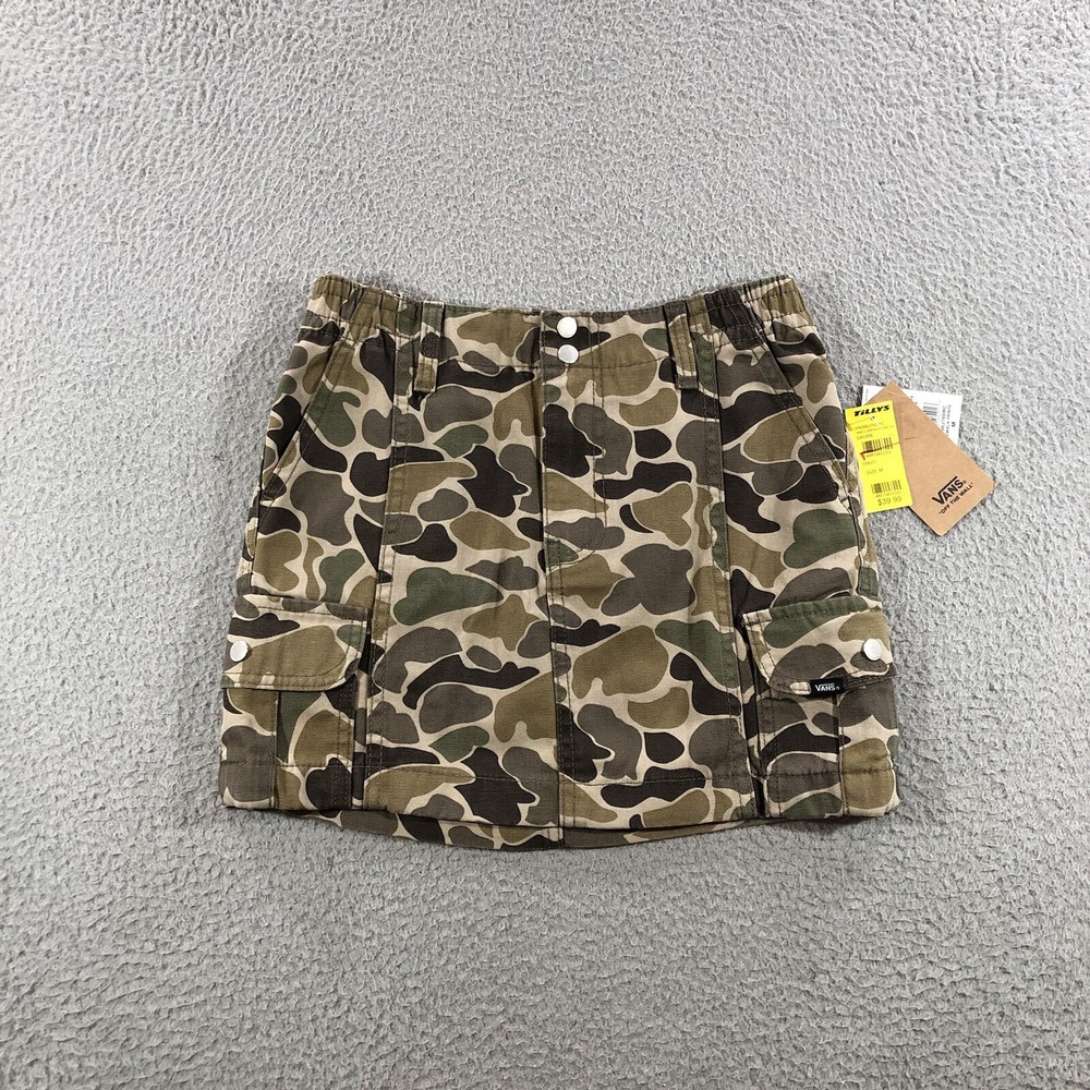 Vans Camo Skirt Women's M Green Camouflage Cargo Skate Street wear